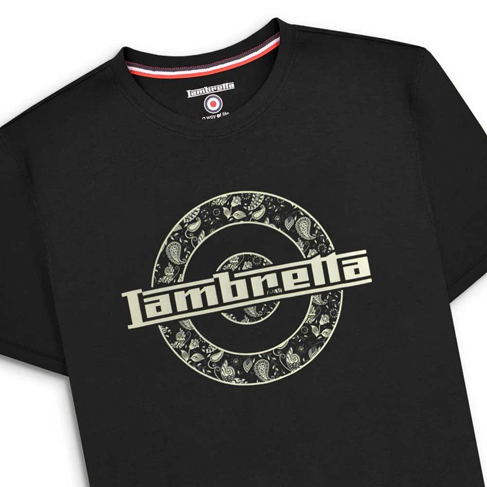 Lambretta Paisley Target Tee Herren T-Shirt SS1011-BLK
