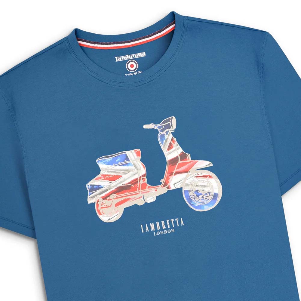 Lambretta Scooter Flag Tee Herren T-Shirt SS1208-DK BLUE