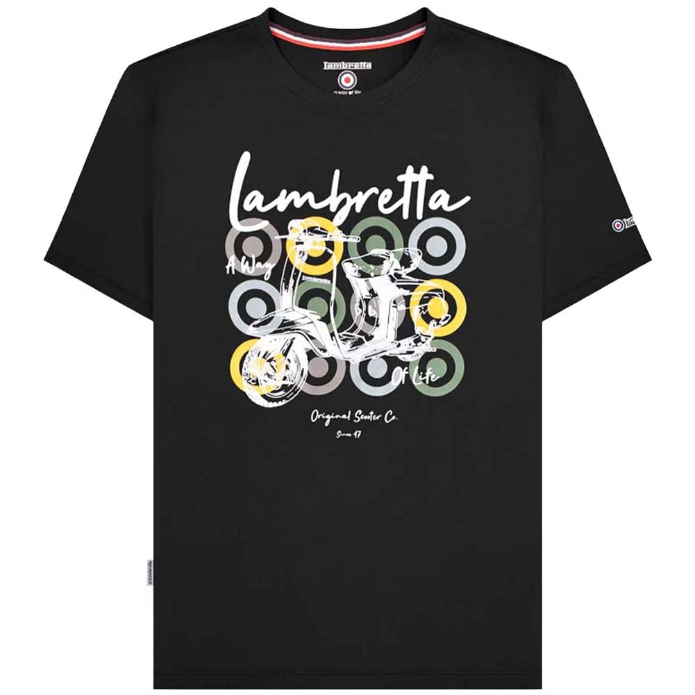 Lambretta Scooter Brand Tee Herren T-Shirt SS1503-BLK