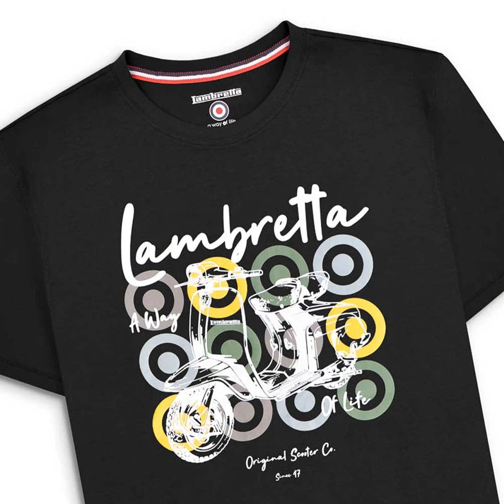 Lambretta Scooter Brand Tee Herren T-Shirt SS1503-BLK