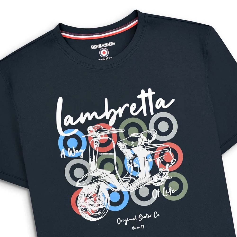 Lambretta Scooter Brand Tee Herren T-Shirt SS1503-NAVY