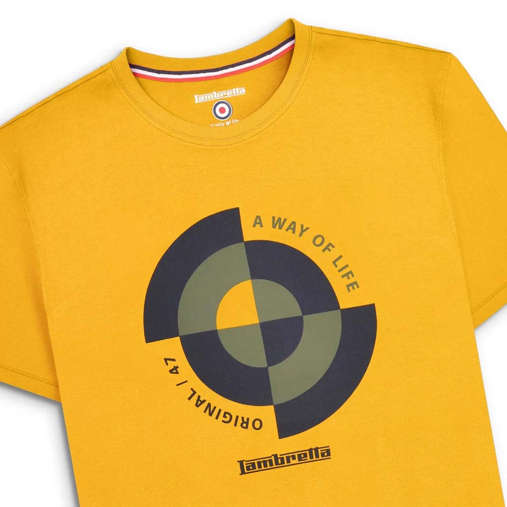 Lambretta Target Quadrant Tee Herren T-Shirt SS1509-GOLD