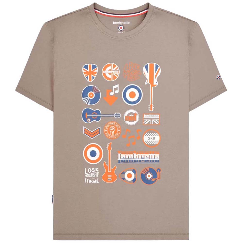 Lambretta Music Icon Tee Herren T-Shirt SS1526-CINDER