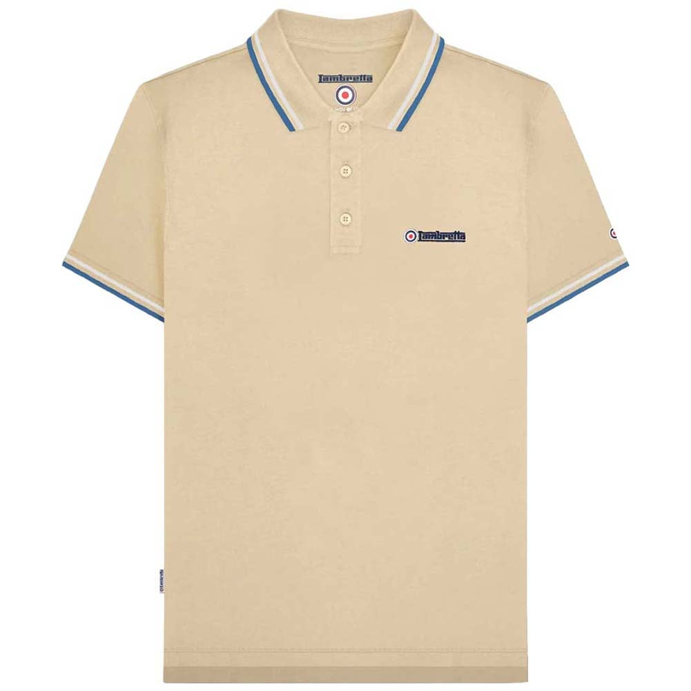 Lambretta Twin Tipped Herren Polo-Shirt SS1608-TOFU