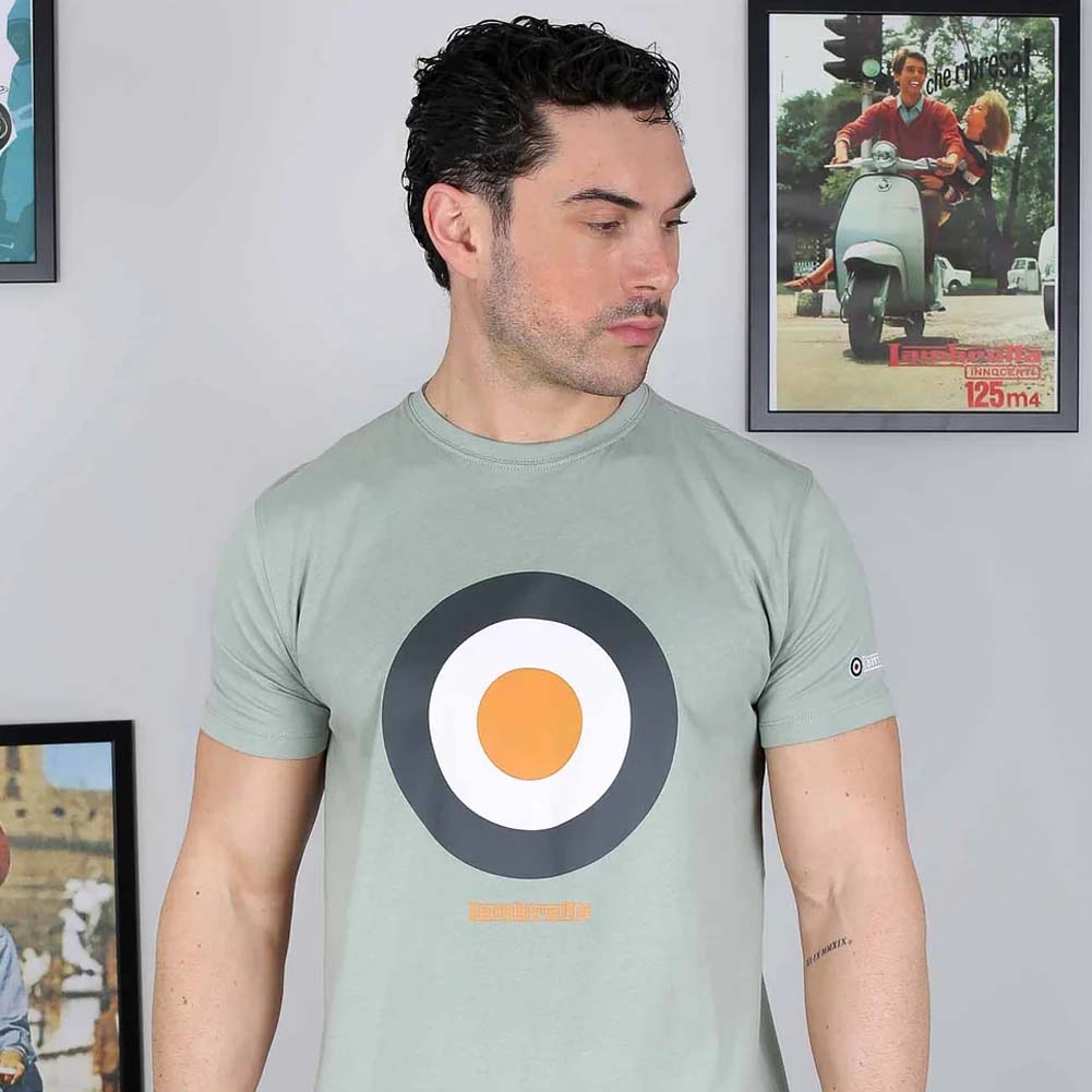 Lambretta Target Tee Herren T-Shirt SS3846-ICE-GRN