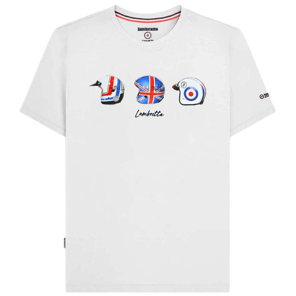 Lambretta Helmet Tee Herren T-Shirt SS4007-WHITE