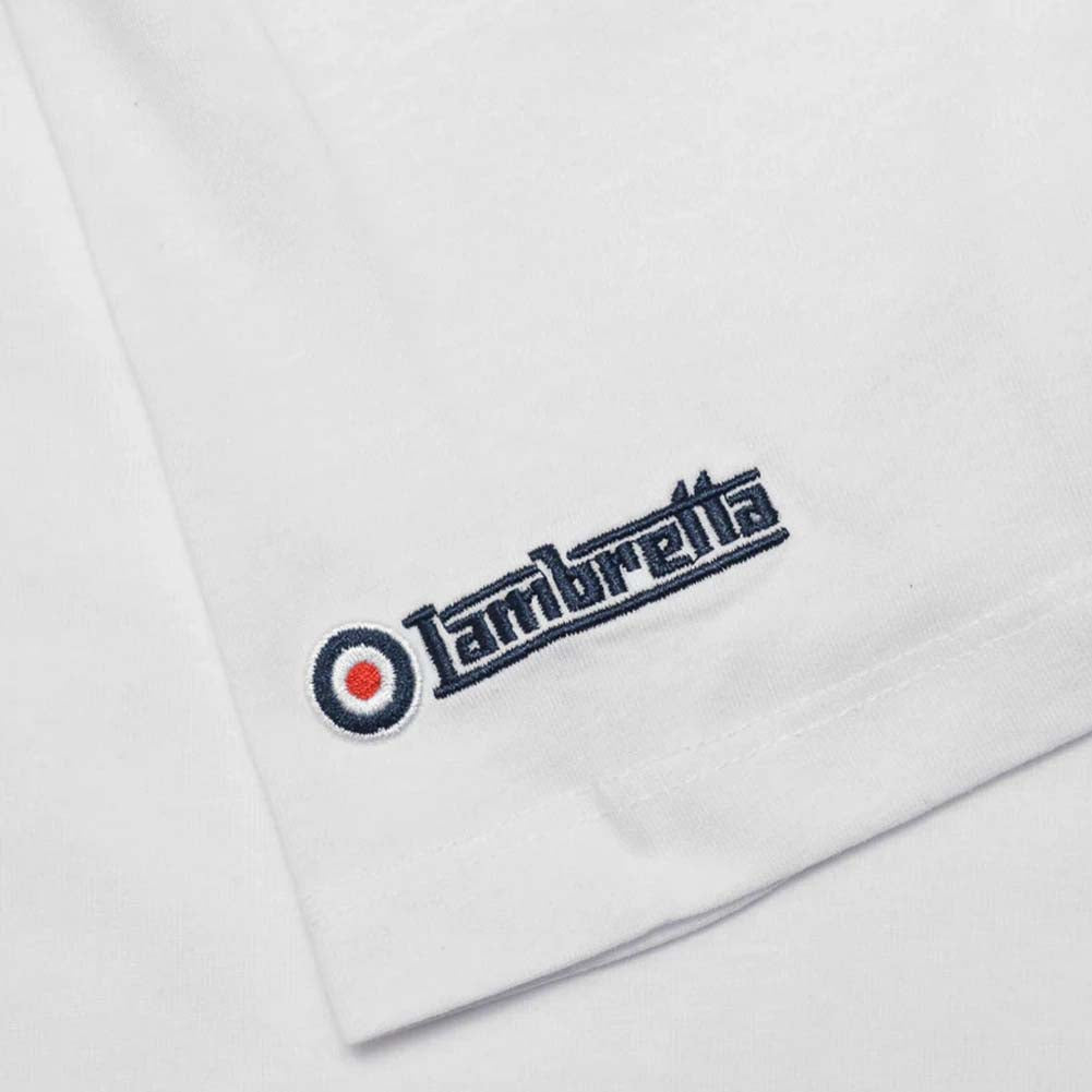 Lambretta Helmet Tee Herren T-Shirt SS4007-WHITE