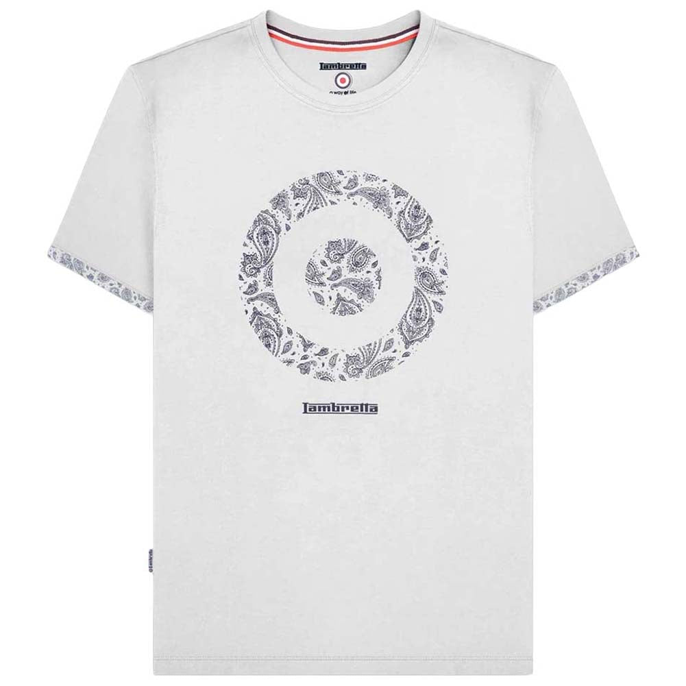 Lambretta Paisley Target Tee Herren T-Shirt SS4012-WHITE