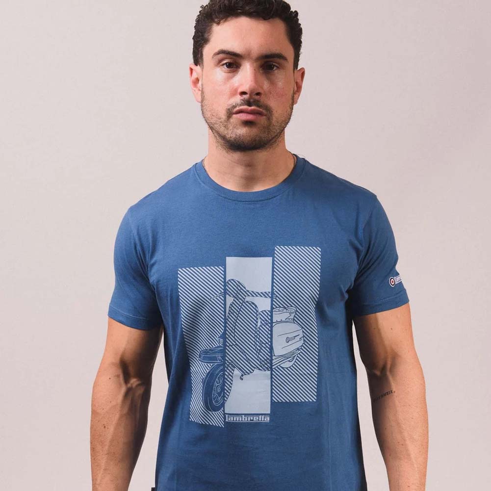 Lambretta Scooter Tee Herren T-Shirt SS5017-DK BLU