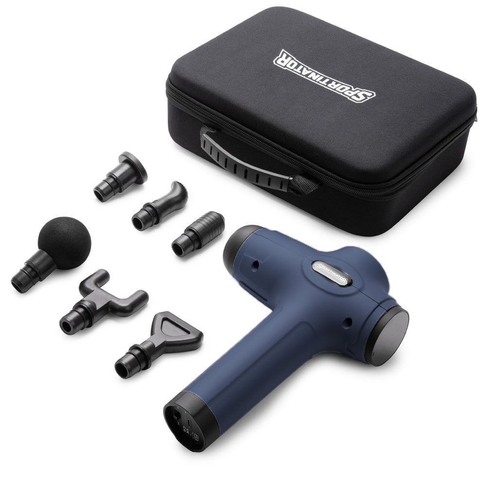 SPORTINATOR "Level Up" Massagepistole inkl. Zubehör blau