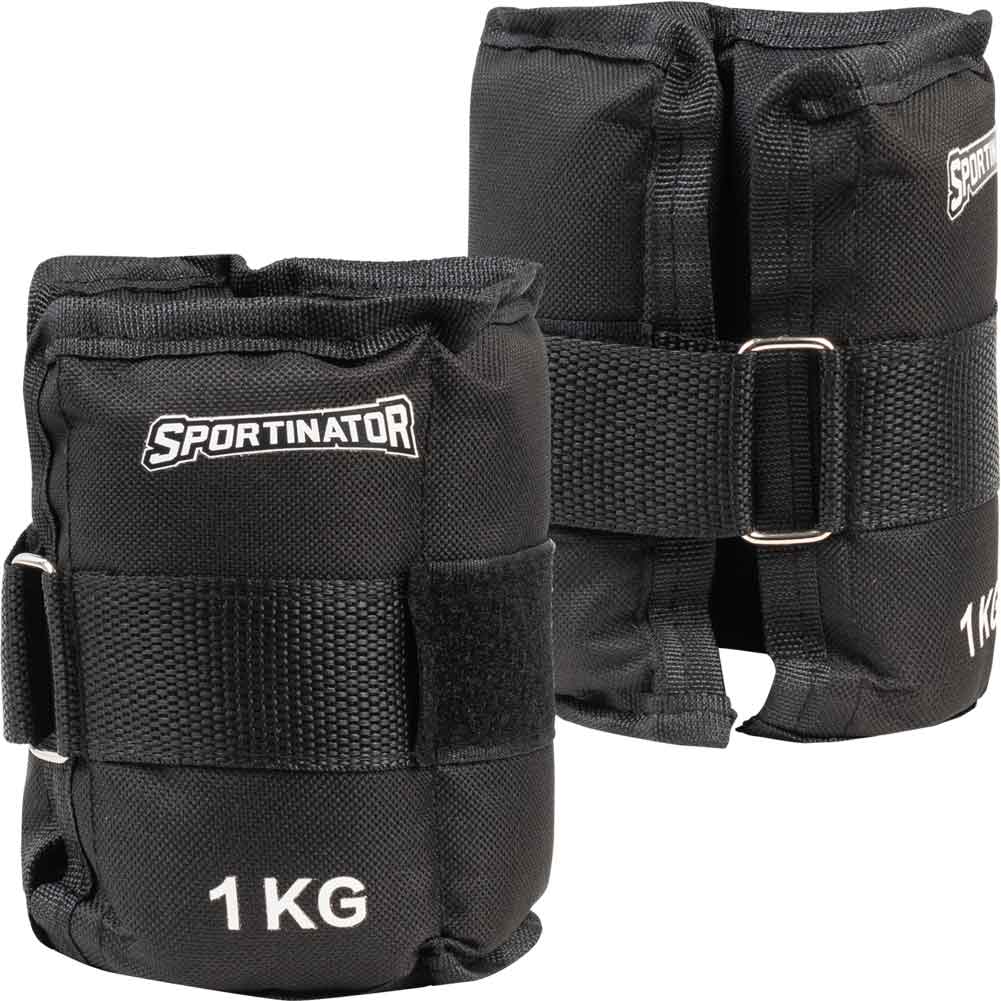 SPORTINATOR Braccialetti con peso per braccio e piede 1kg 2pz