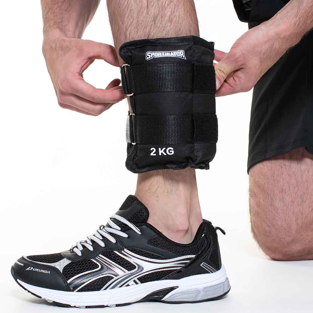 SPORTINATOR Braccialetti con peso per braccio e piede 2kg 2pz