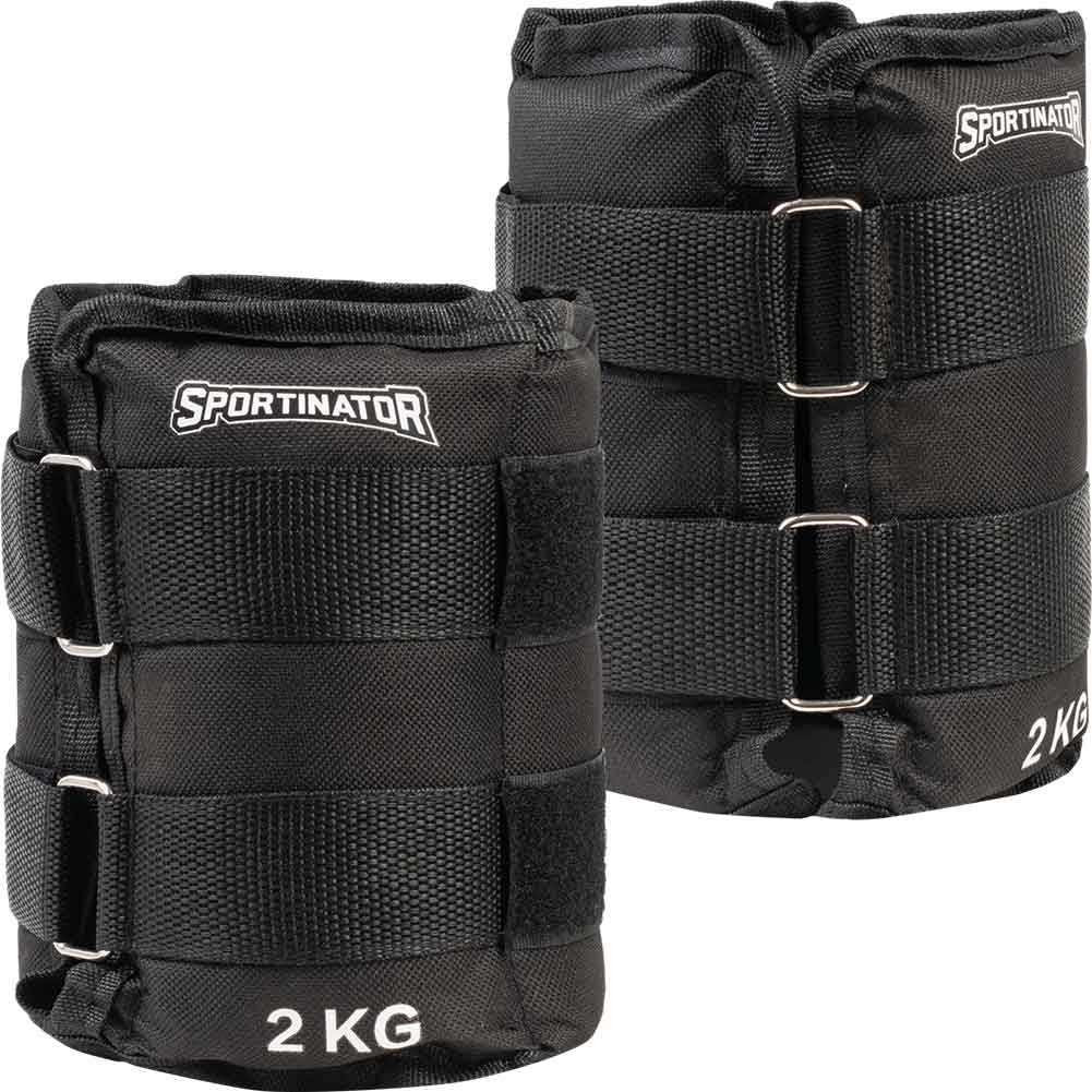 SPORTINATOR Braccialetti con peso per braccio e piede 2kg 2pz