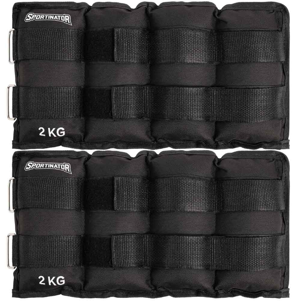 SPORTINATOR Braccialetti con peso per braccio e piede 2kg 2pz