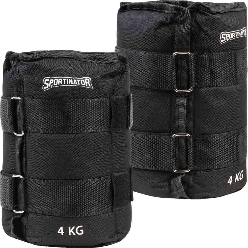 SPORTINATOR Braccialetti con peso per braccio e piede 4kg 2pz