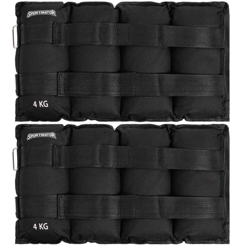 SPORTINATOR Braccialetti con peso per braccio e piede 4kg 2pz
