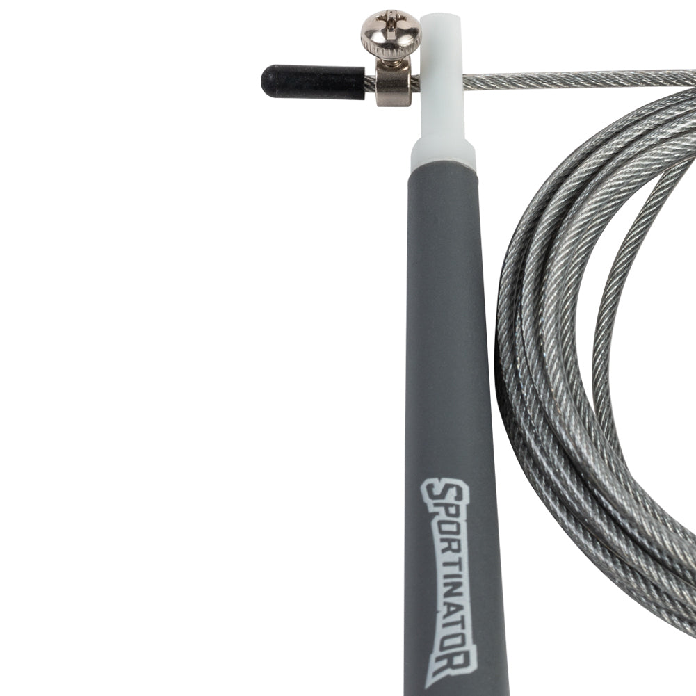 SPORTINATOR Geschwindigkeits-Springseil grau