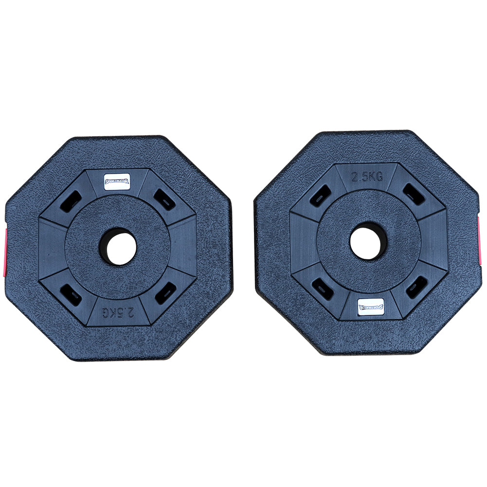 SPORTINATOR 2,5 kg Bumper Plates Fitness Hantelscheiben 2er-Set