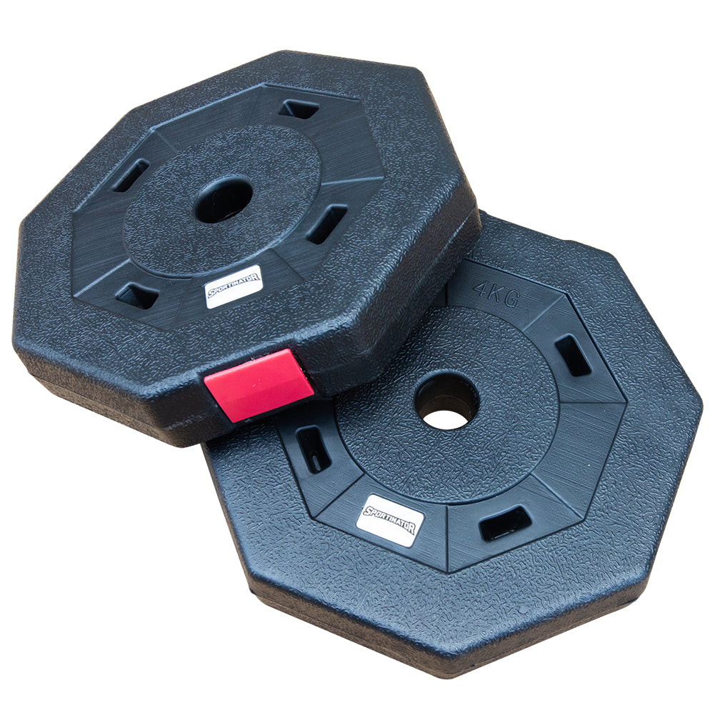 SPORTINATOR 4kg Bumper Plates Fitness Hantelscheiben 2er-Set