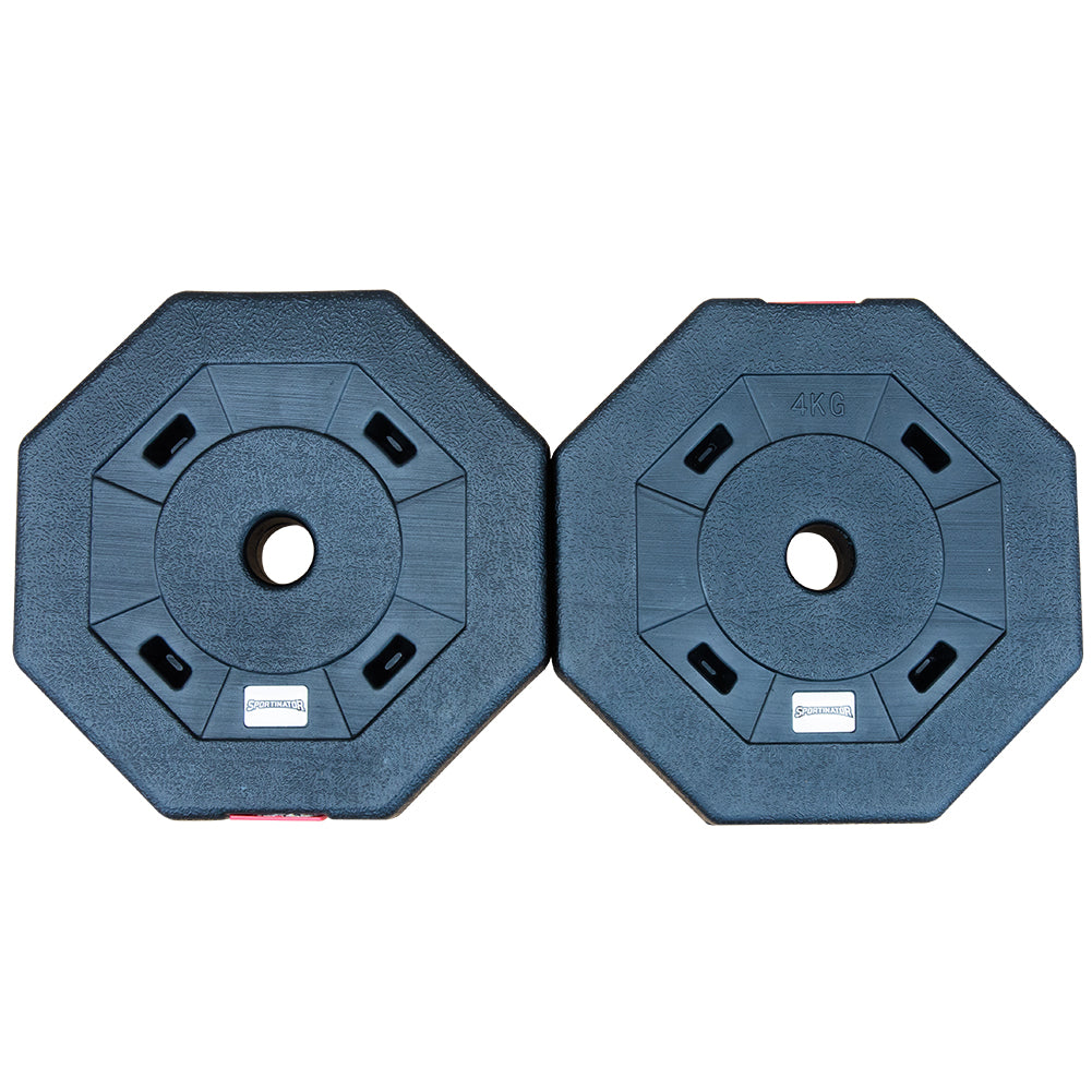 SPORTINATOR 4kg Bumper Plates Fitness Hantelscheiben 2er-Set