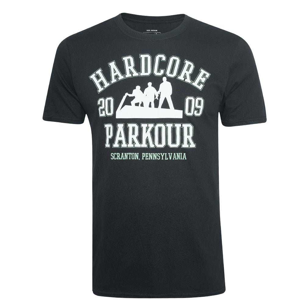 THE OFFICE Hardcore Parkour Herren T-Shirt UNMTS033BLK