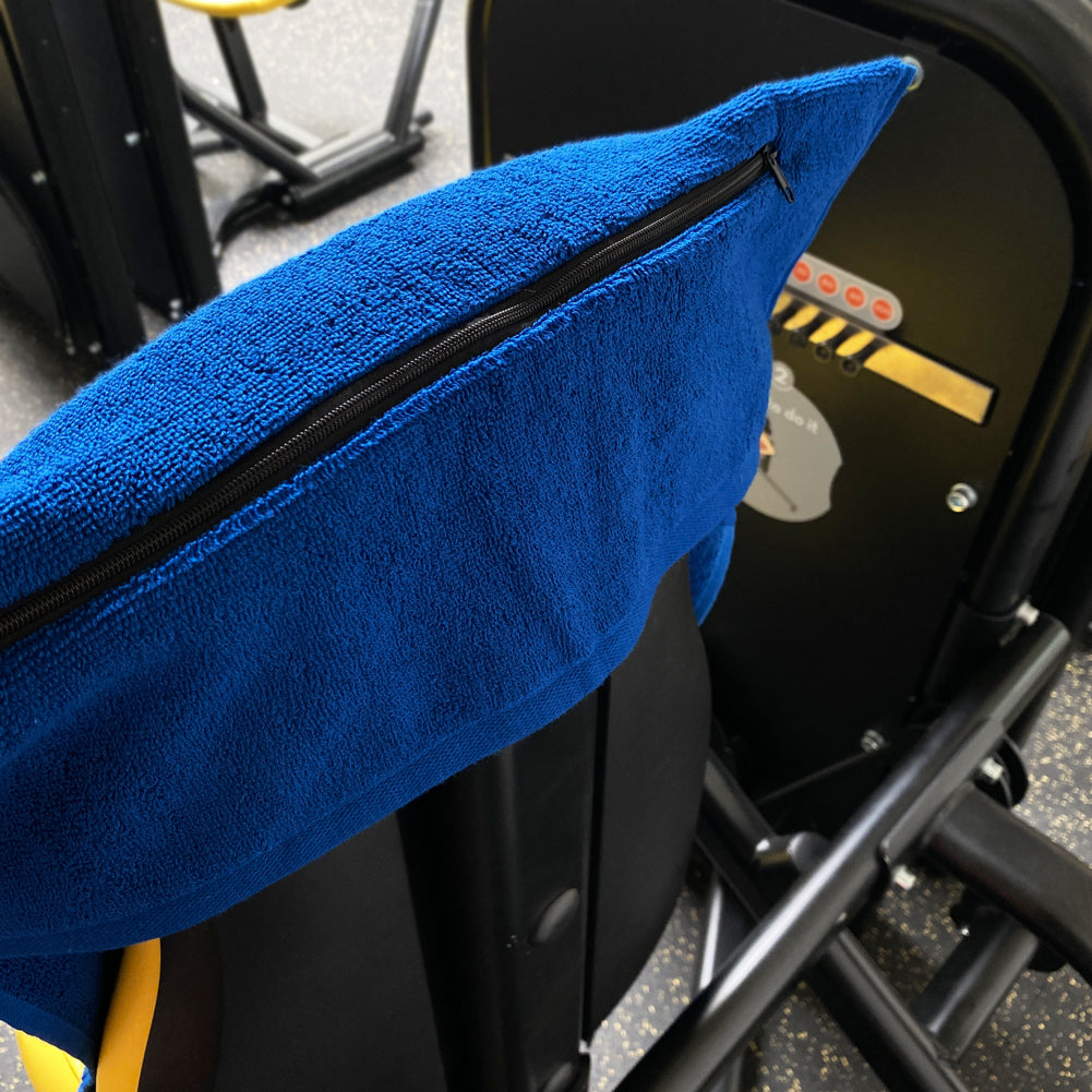 JELEX "100FIT" Asciugamano da palestra con tasca blu reale
